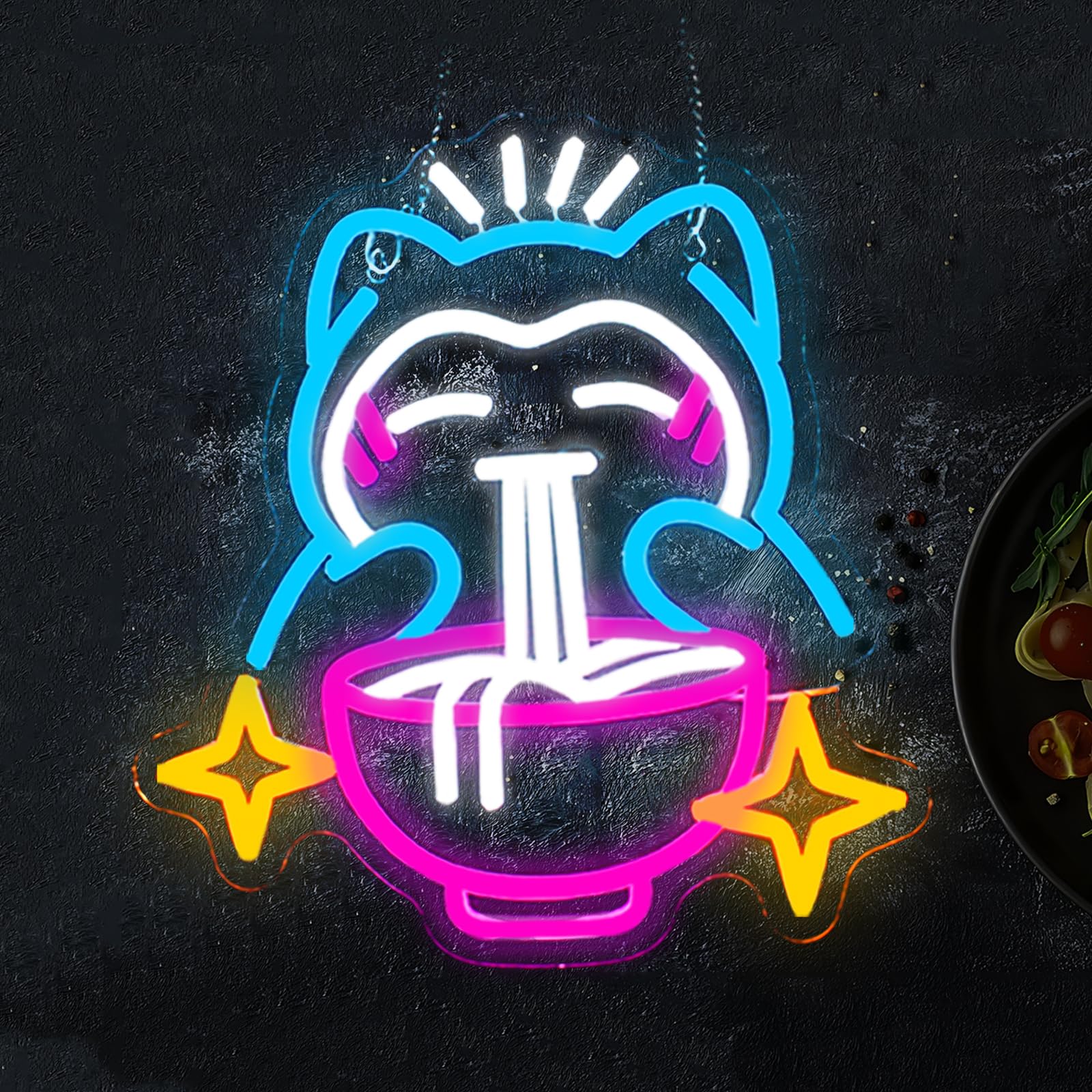 Japanese Lighting Decor - LED 라면 네온 조명 - 귀여운