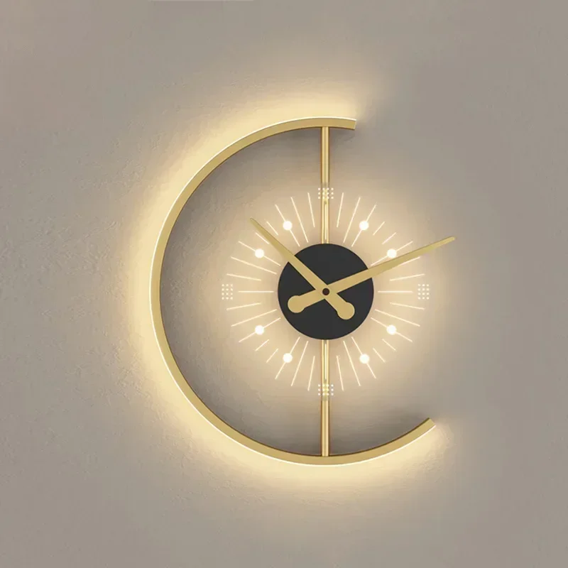 Lighting Home Decor Wall Clocks - 현대식 LED 벽등 시계형 조명기구 -
