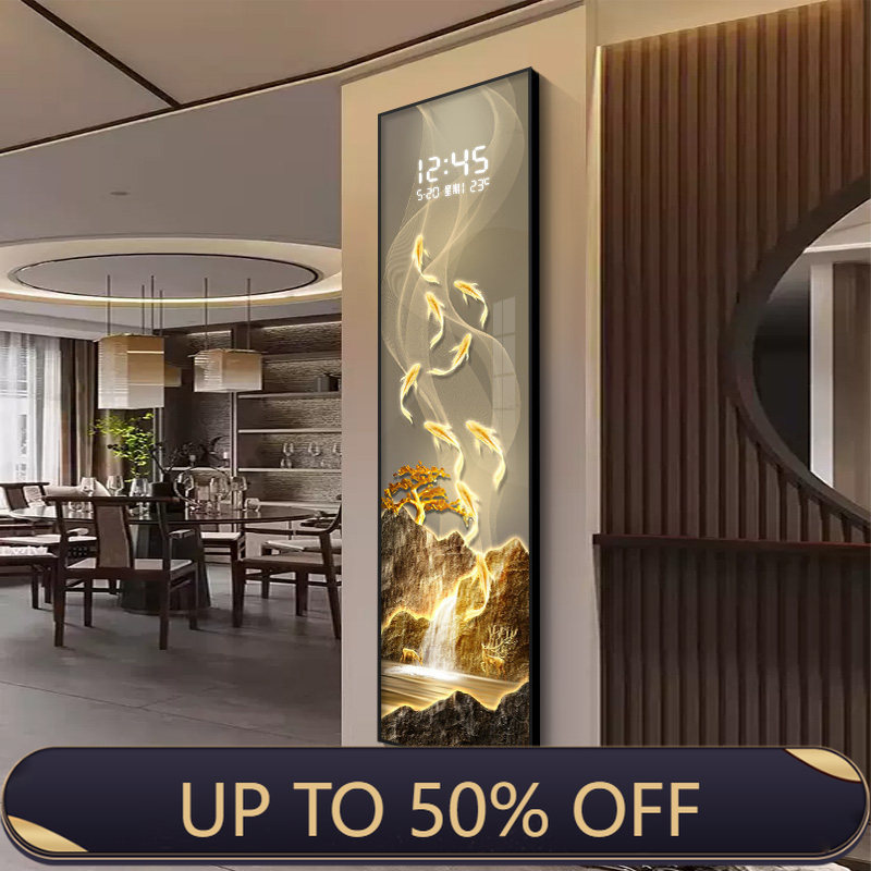 Lighting Home Decor Wall Clocks - 현대적인 고급 LED 전자시계 그림 액자
