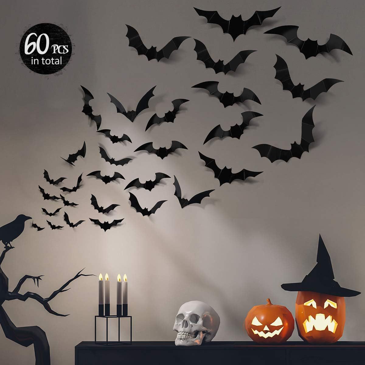 Lighting Home Decor Products - 일반적인 3D 박쥐 벽 스티커 보라색