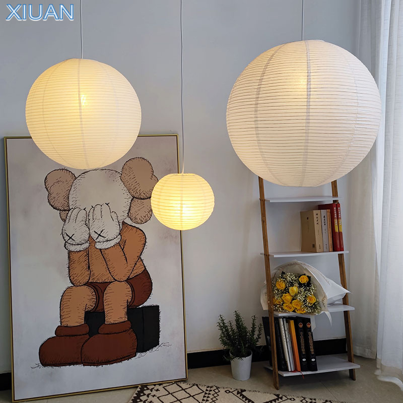 일본식 구형 원형 볼 펜던트 램프, LED E27 종이 - Japanese Lighting Decor 리뷰 및 가격