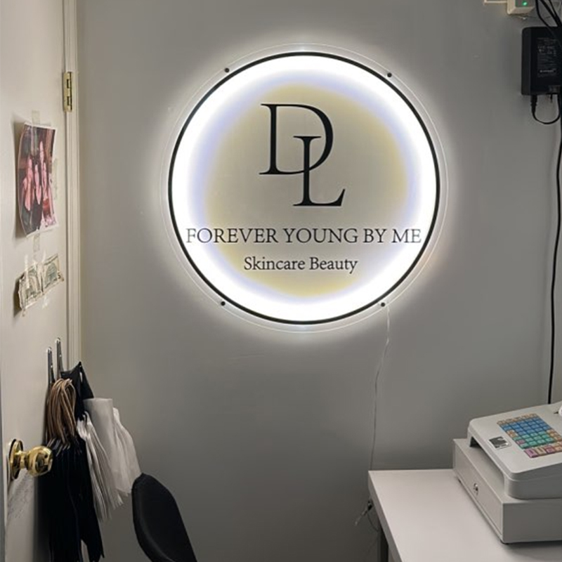3D 아크릴 금속 간판 맞춤형 비즈니스 로고 미용실 네 - Lighting Decor Company 리뷰 및 가격