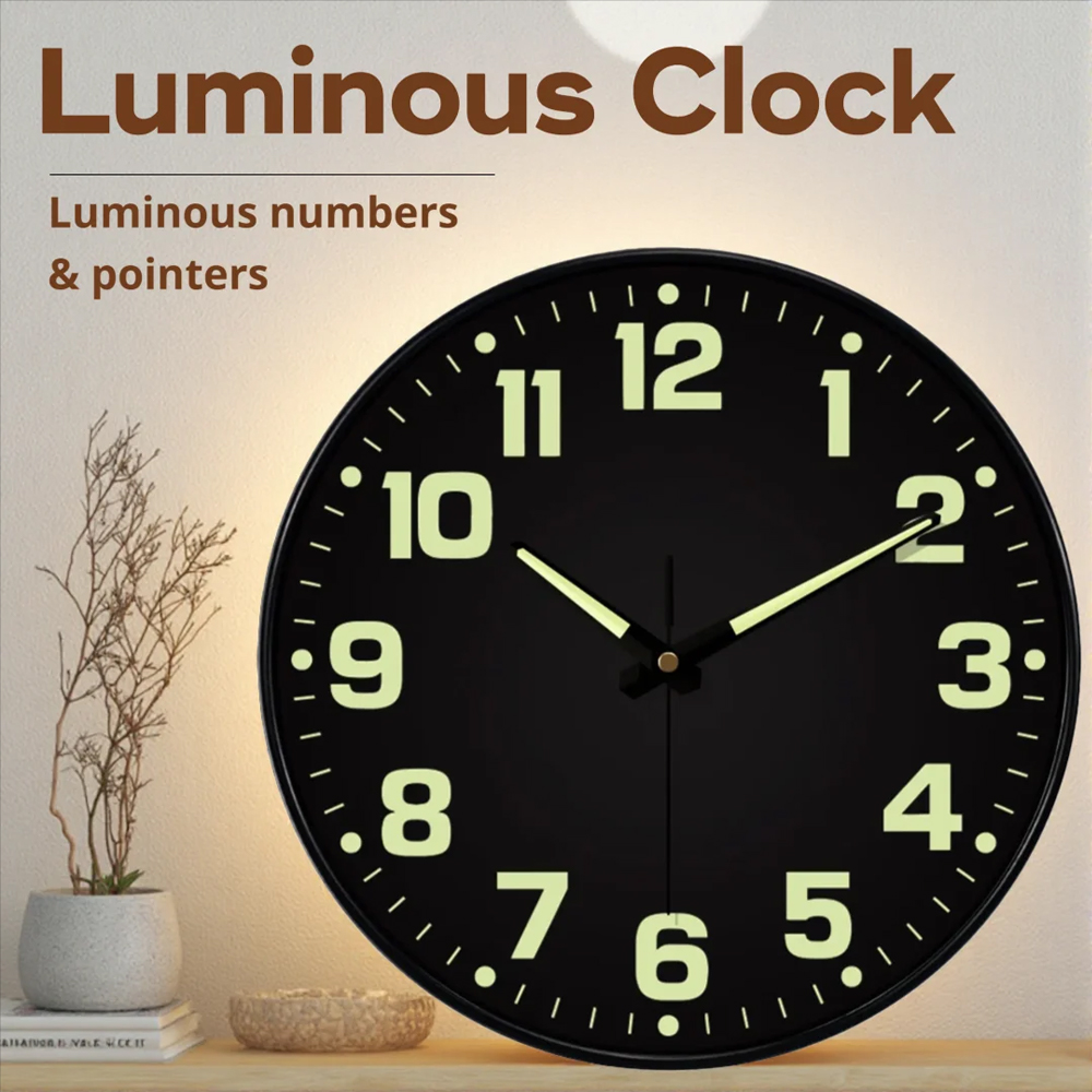 야광 벽시계 어두운 밤에도 빛나는 대형 디지털 쿼츠 무 - Lighting Home Decor Wall Clocks 리뷰 및 가격