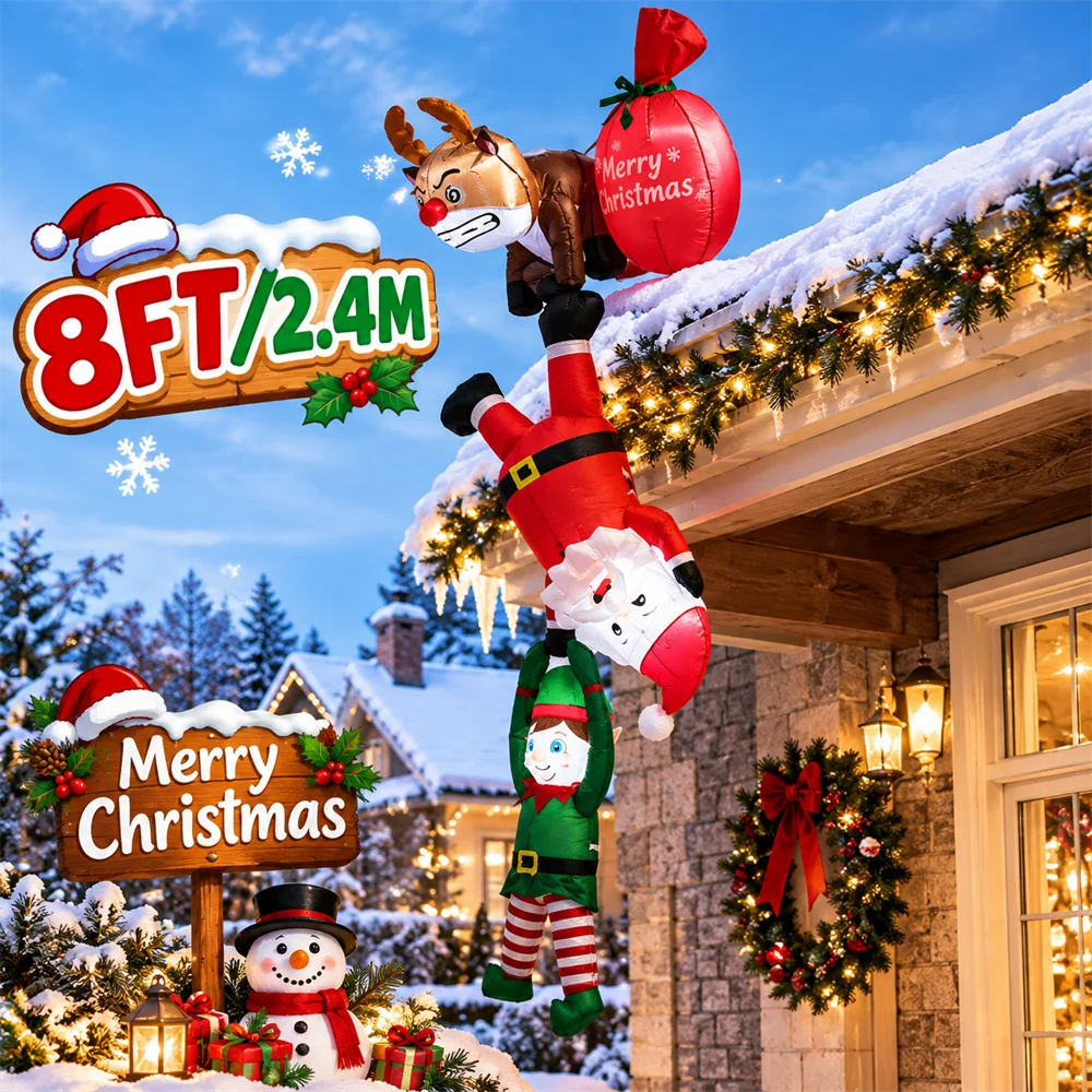 8피트 크리스마스 풍선 장식, 매달 수 있는 루돌프,  - Santa'S Elves Holiday Lighting & Decor Llc 리뷰 및 가격