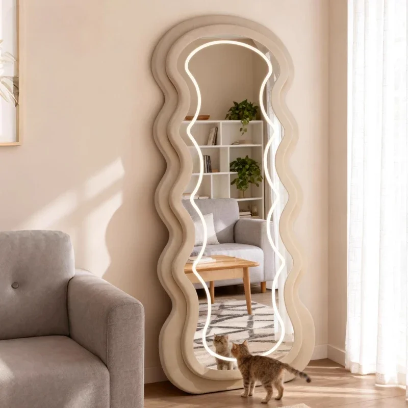 룸 데코레이션 홈 모던 플란넬 바닥 대형 전신 거울 조 - Decor Lighting Floor Lamps 리뷰 및 가격