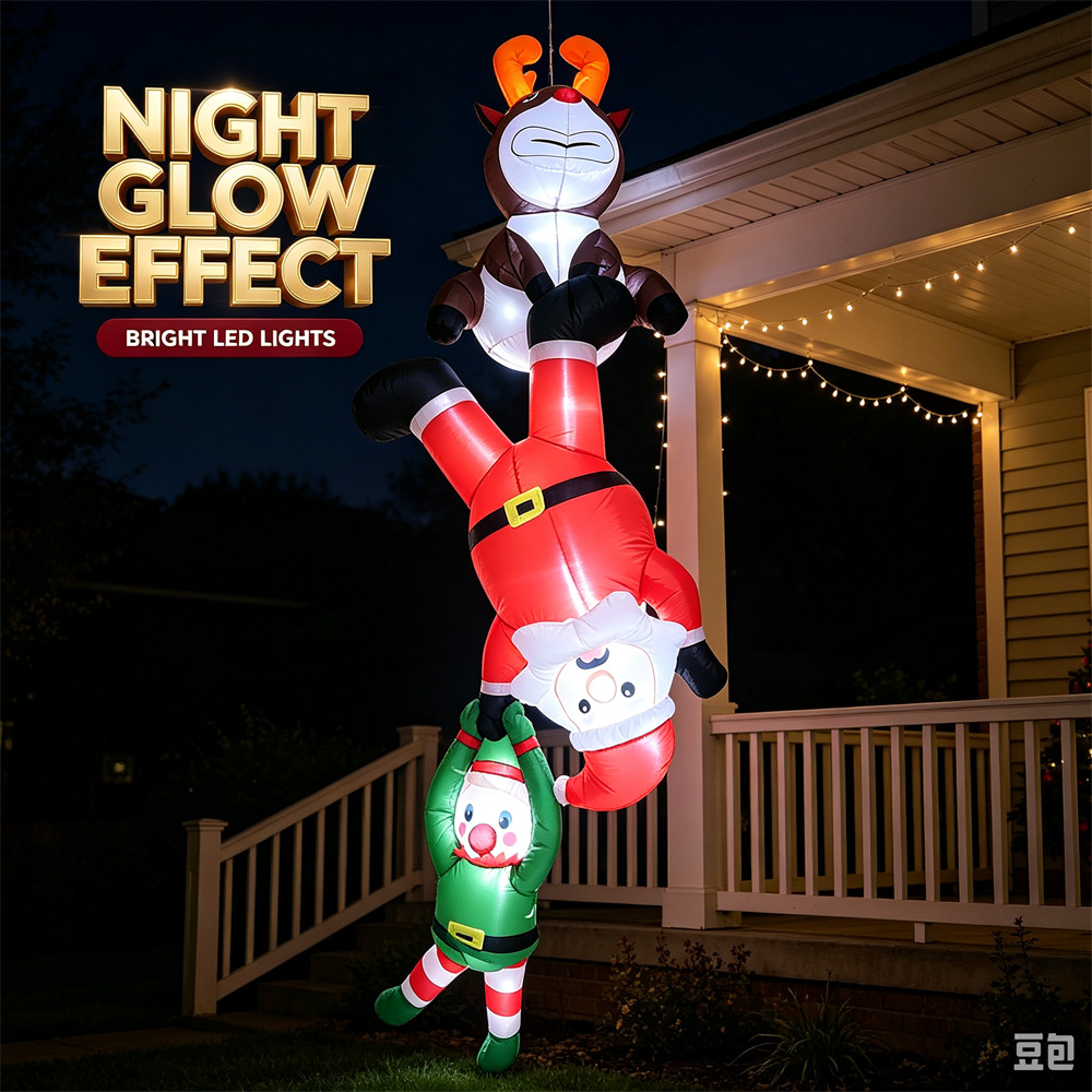 8피트 크기의 크리스마스 장식용 에어바운스 산타, 순록 - Santa'S Elves Holiday Lighting & Decor Llc 리뷰 및 가격