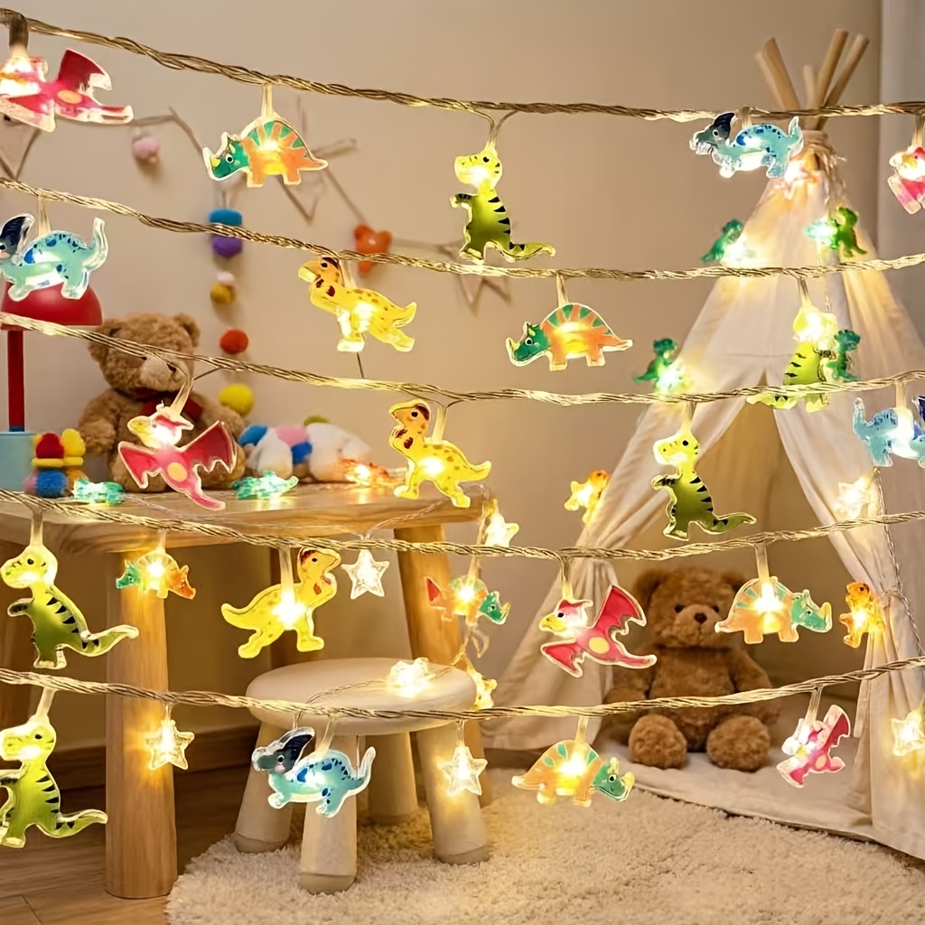 1.5/3M LED 공룡 모양 스트링 조명 만화 랜턴  - Lighting Decor For Diwali 리뷰 및 가격