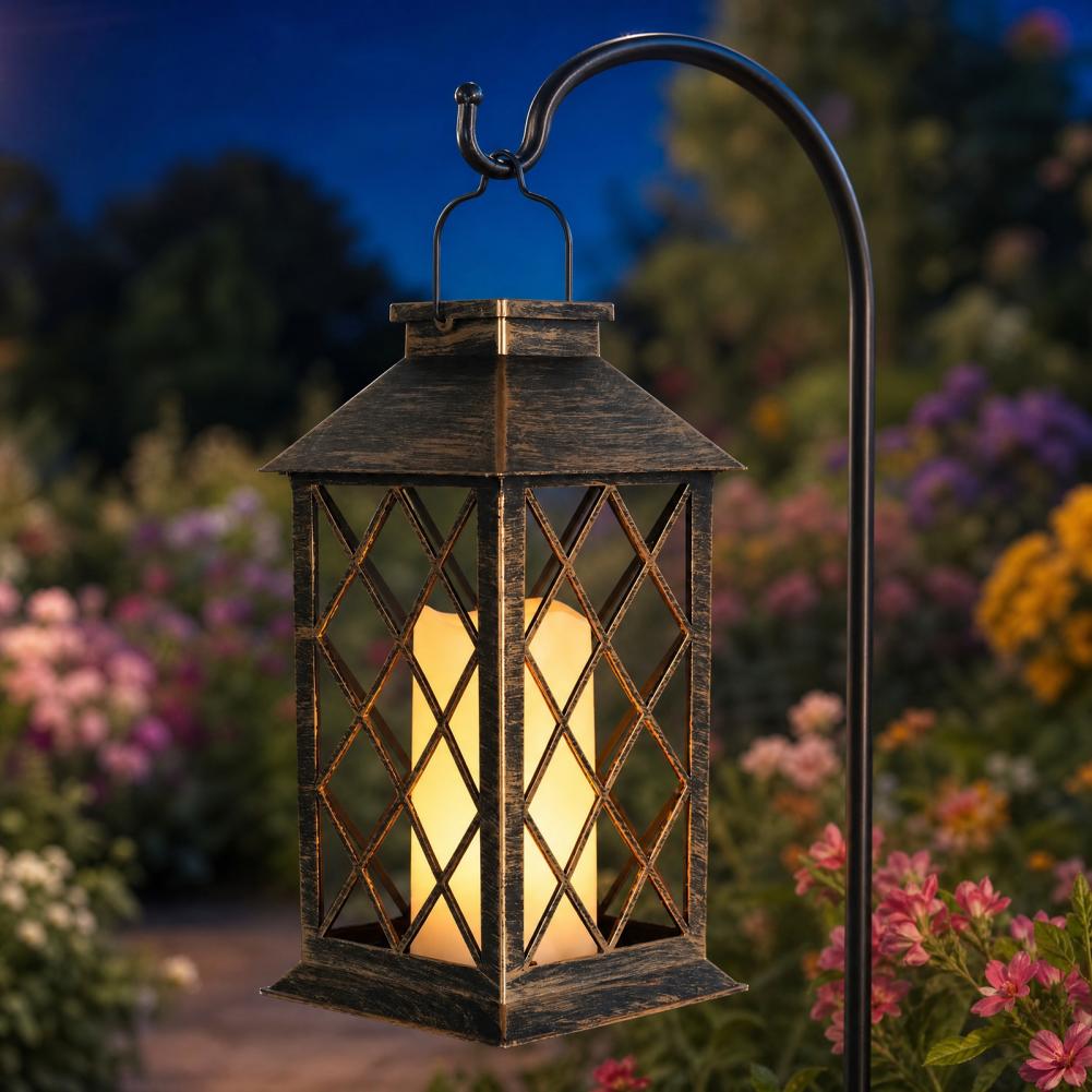 레트로 태양광 랜턴, 야외용 태양광 캔들 랜턴, 걸이  - Garden Lighting Decor 리뷰 및 가격