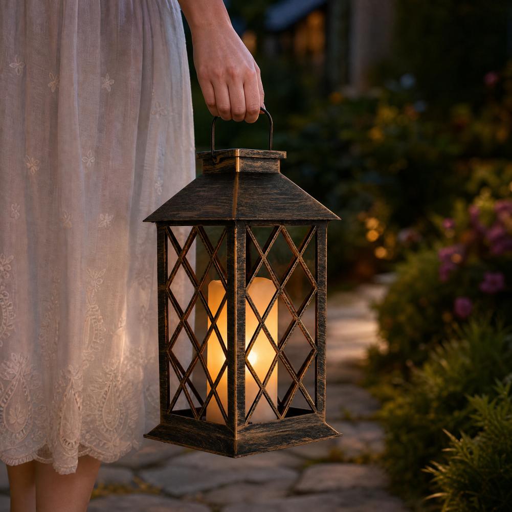 레트로 태양광 랜턴, 야외용 태양광 캔들 랜턴, 걸이  - Garden Lighting Decor 리뷰 및 가격