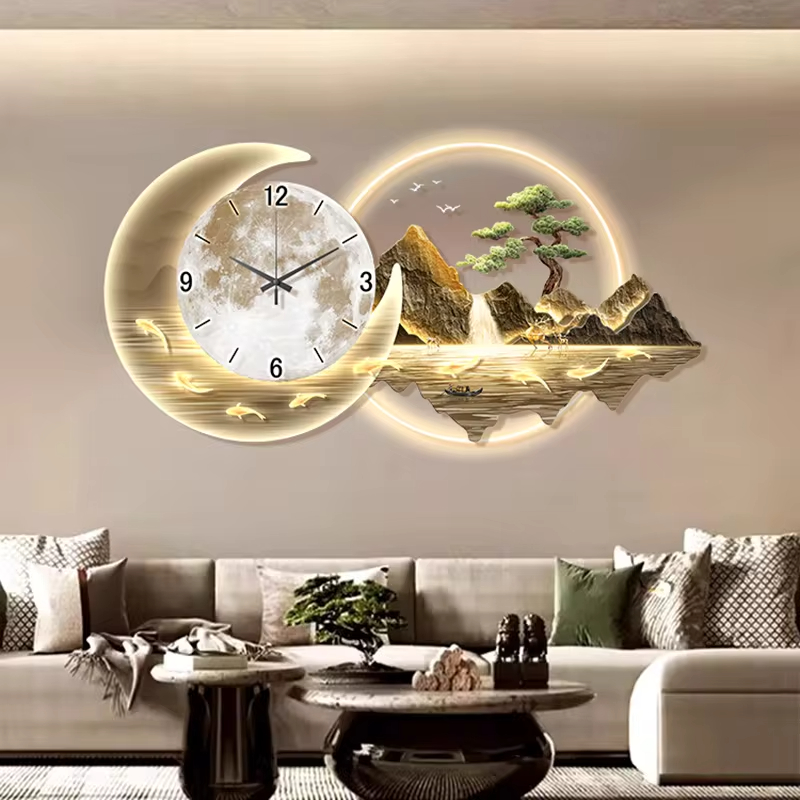 세련된 럭셔리 벽시계, 중국 스타일, 심플한 레스토랑, - Lighting Home Decor Wall Clocks 리뷰 및 가격