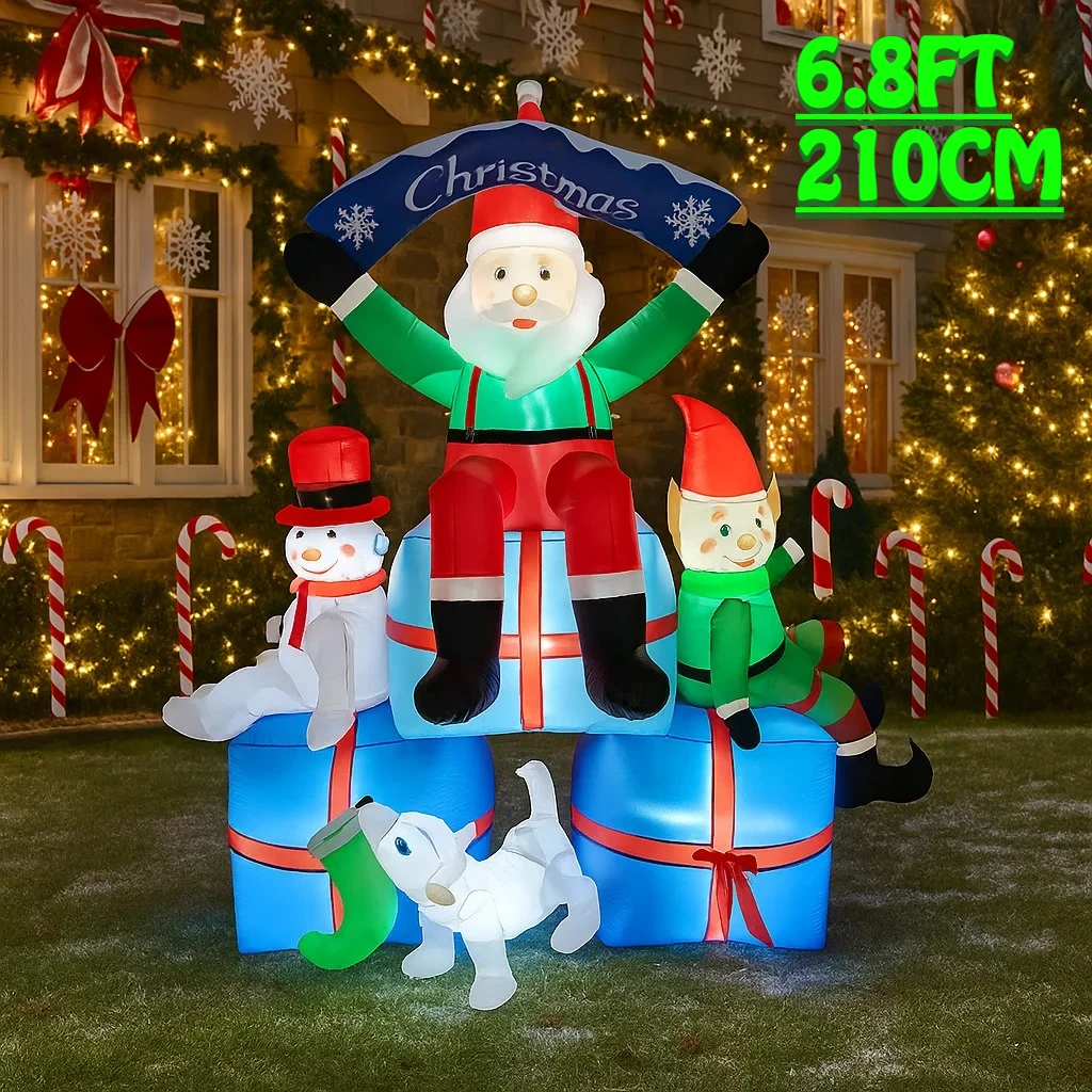 2.1M/6.8FT 산타 눈사람 엘프 개 인플레이터블  - Santa'S Elves Holiday Lighting & Decor Llc 리뷰 및 가격