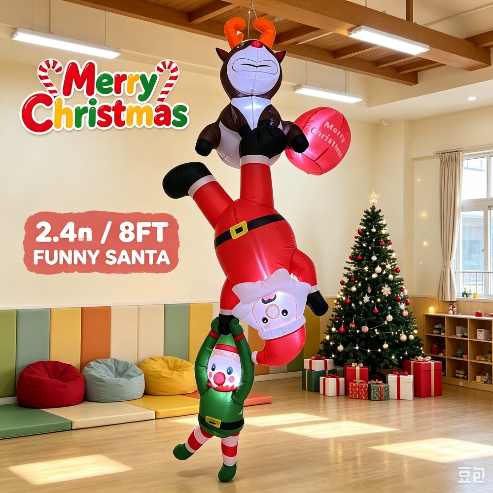 8피트 크기의 크리스마스 장식용 에어바운스 산타, 엘프 - Santa'S Elves Holiday Lighting & Decor Llc 리뷰 및 가격